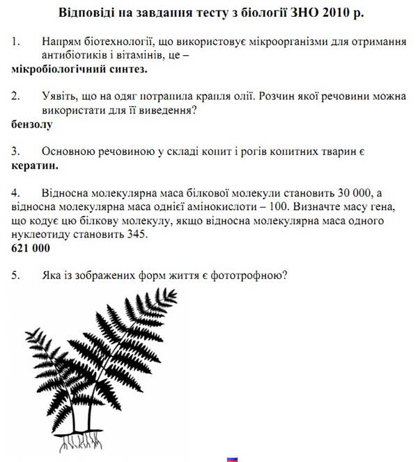 Зовнішне незалежне оцінювання 2010 року