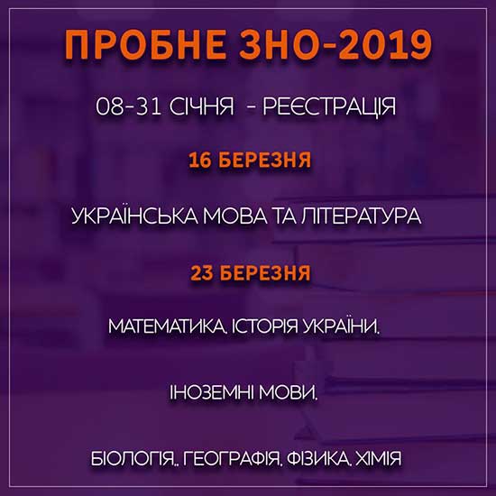 Пробне ЗНО 2019